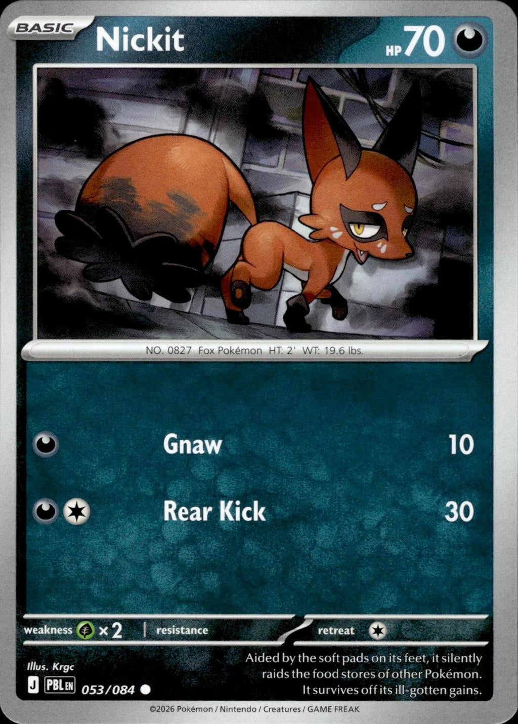 Nickit ME05: Pitch Black #053/084 Common, Reverse Holo