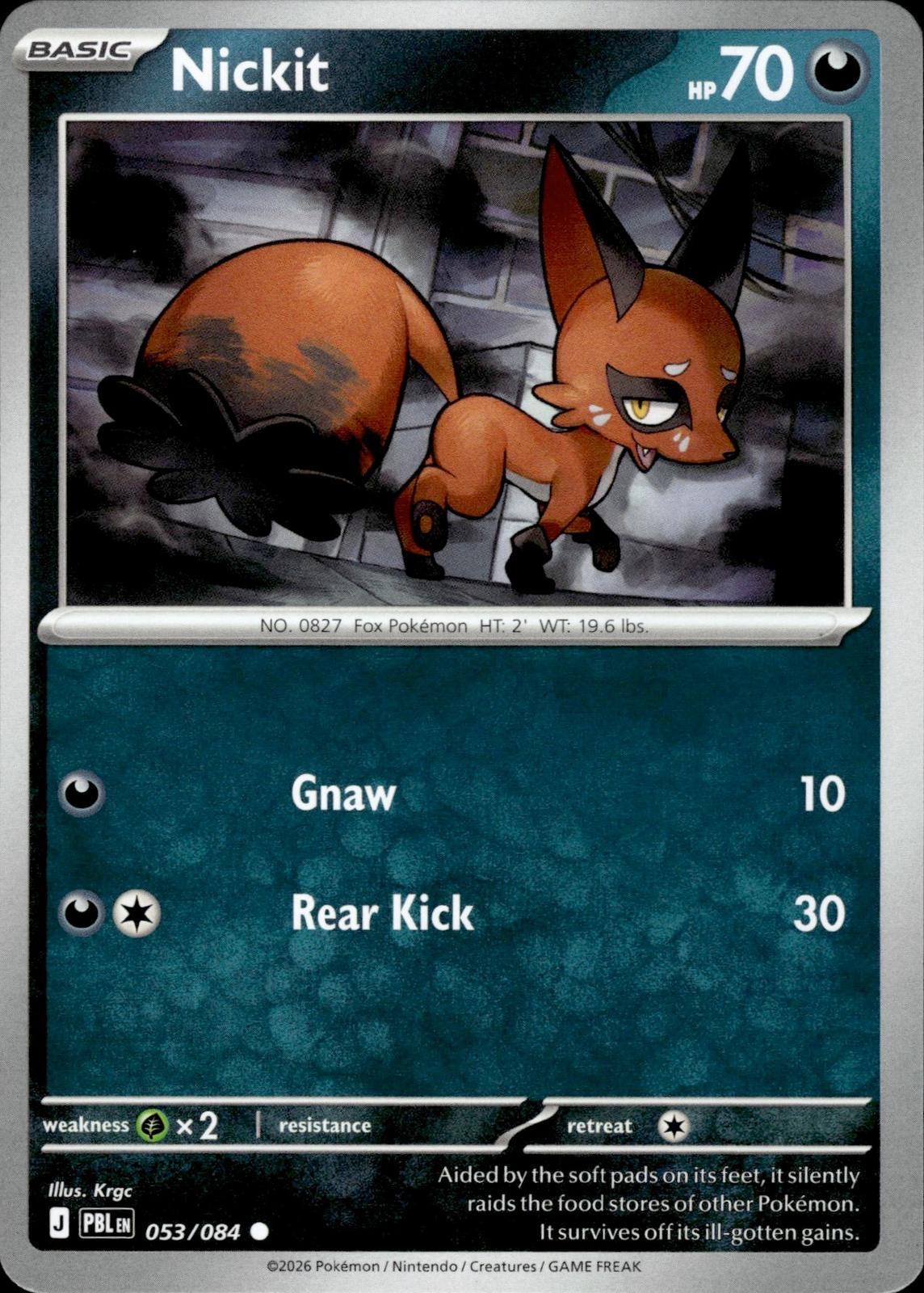 Nickit ME05: Pitch Black #053/084 Common, Reverse Holo