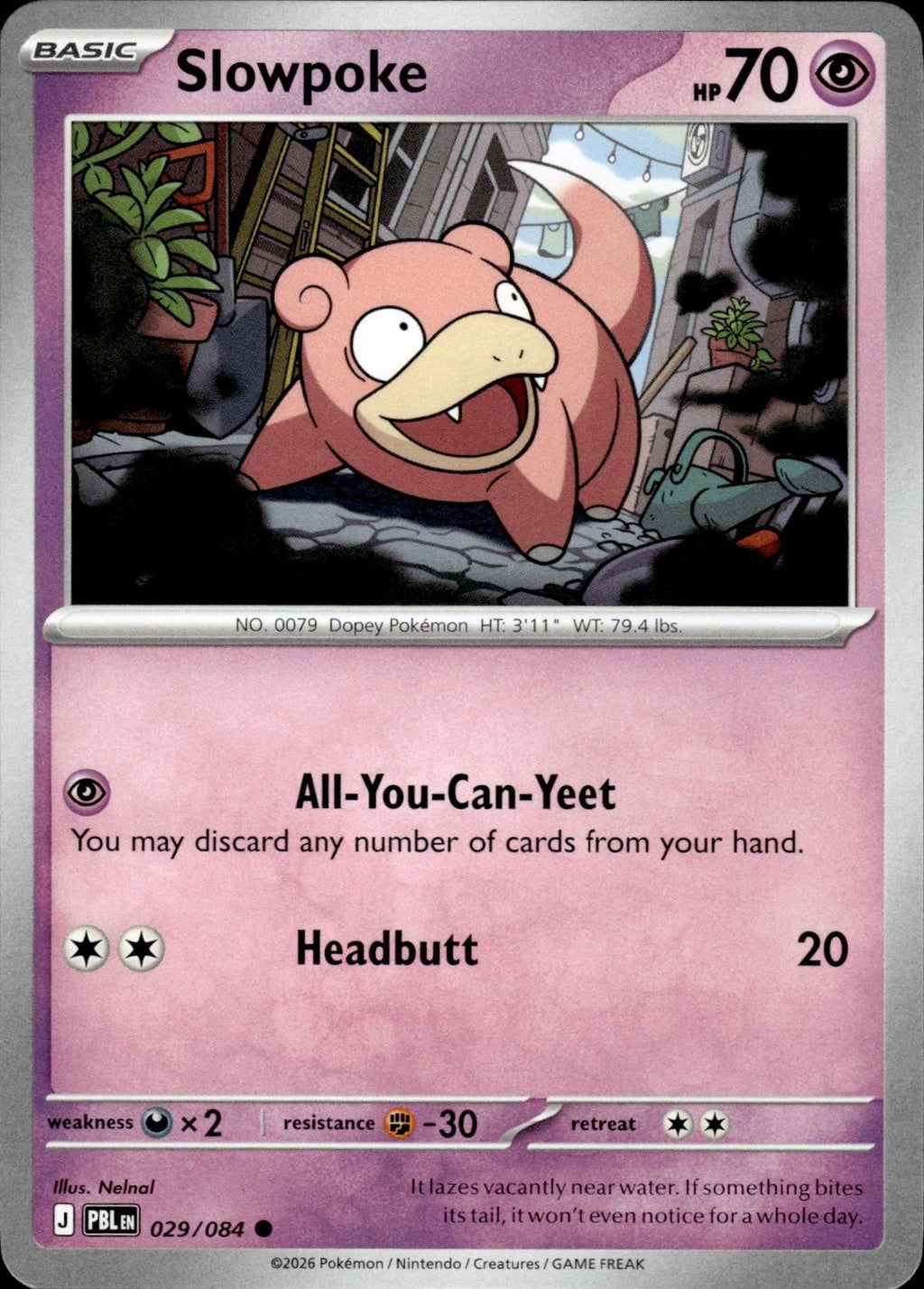 Slowpoke ME05: Pitch Black #029/084 Common, Reverse Holo