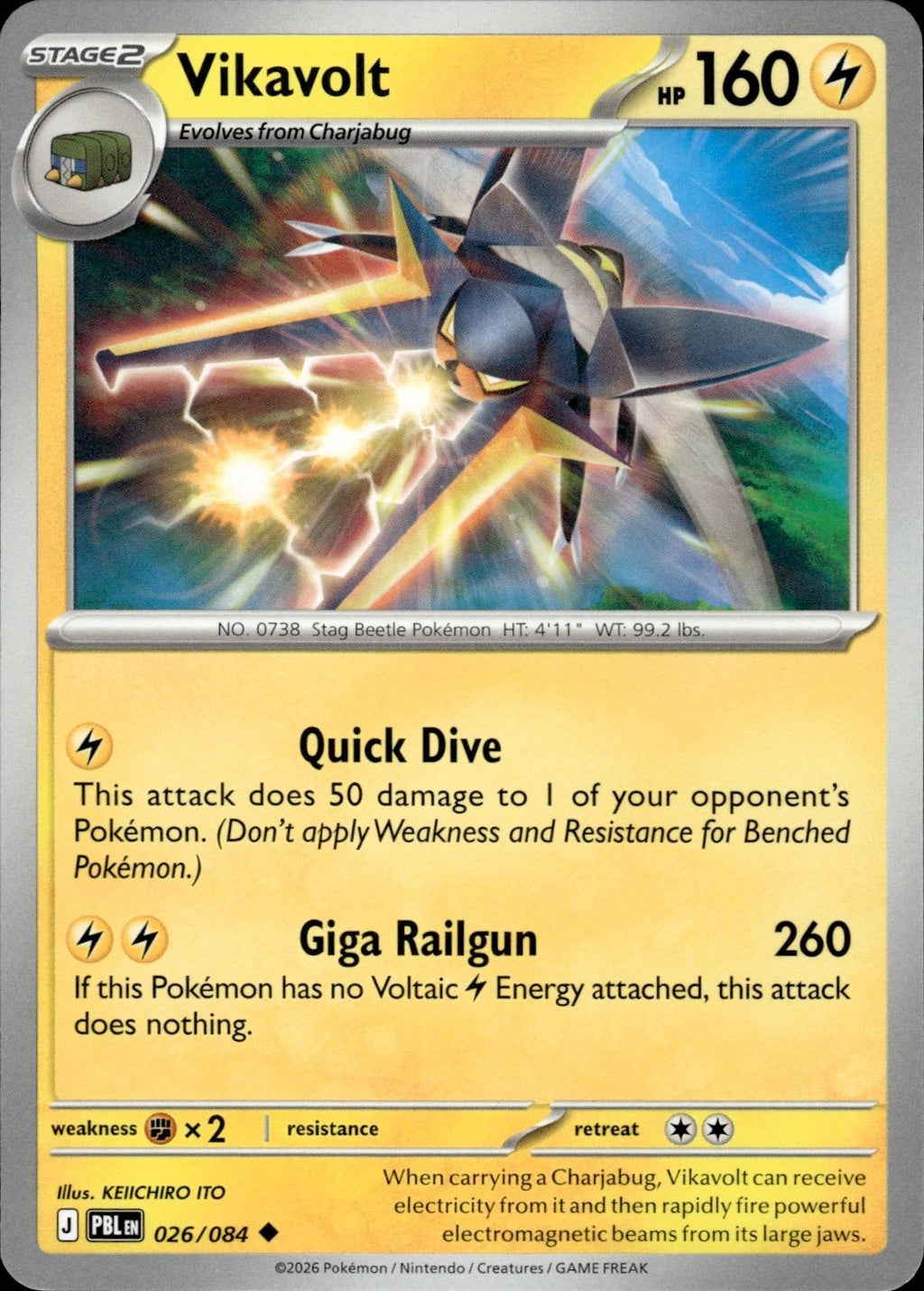 Vikavolt ME05: Pitch Black #026/084 Uncommon, Reverse Holo