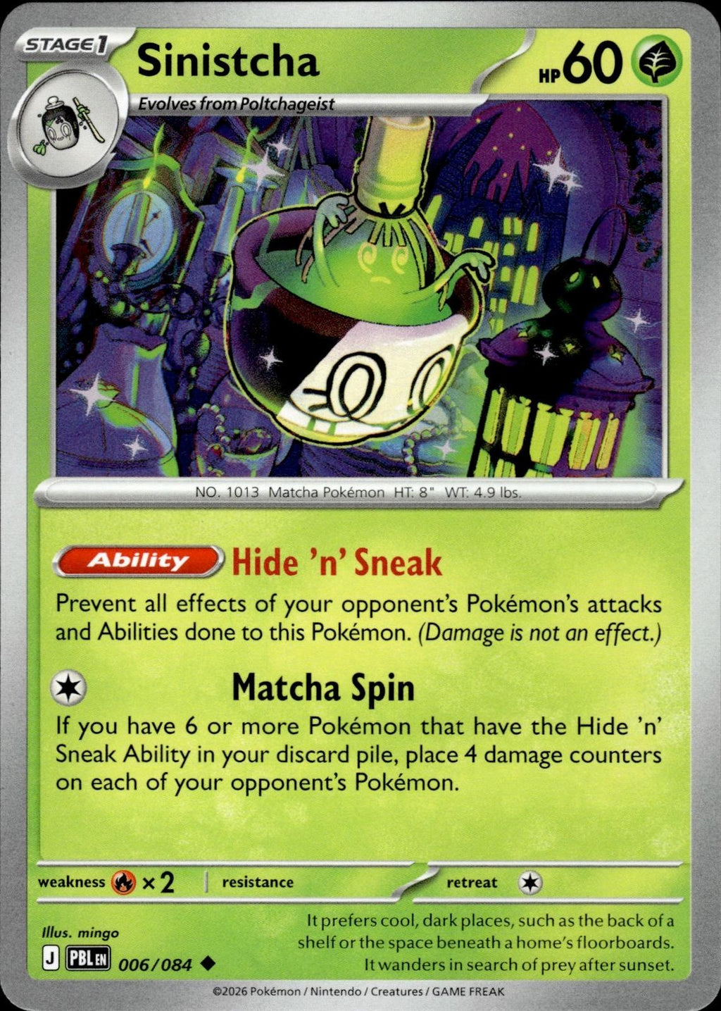 Sinistcha ME05: Pitch Black #006/084 Uncommon