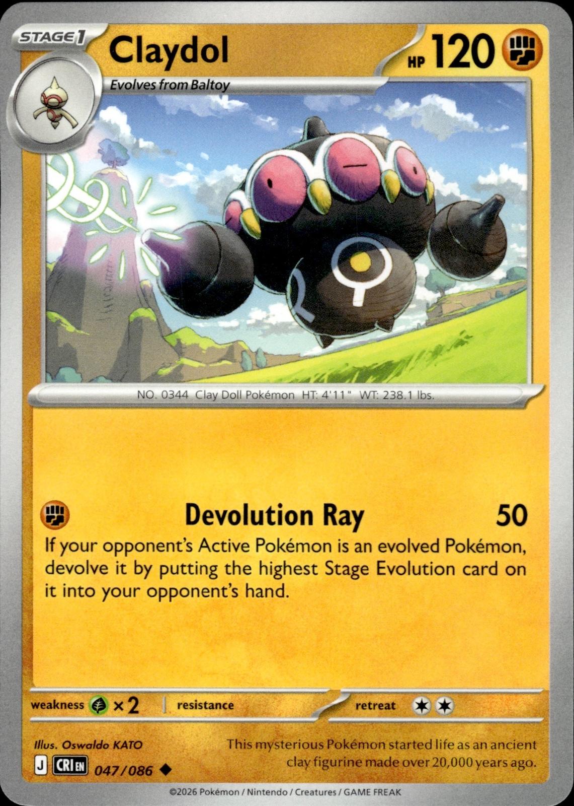 Claydol ME04: Chaos Rising #047/086 Uncommon
