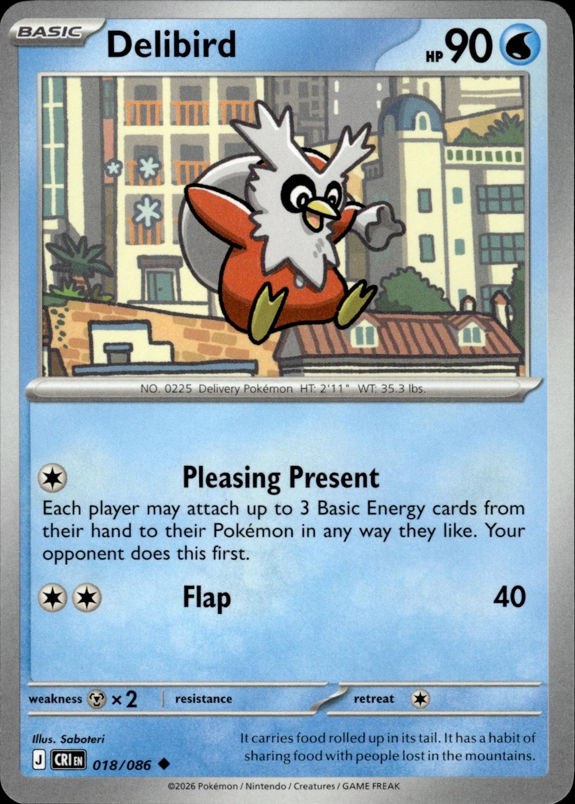 Delibird ME04: Chaos Rising #018/086 Uncommon