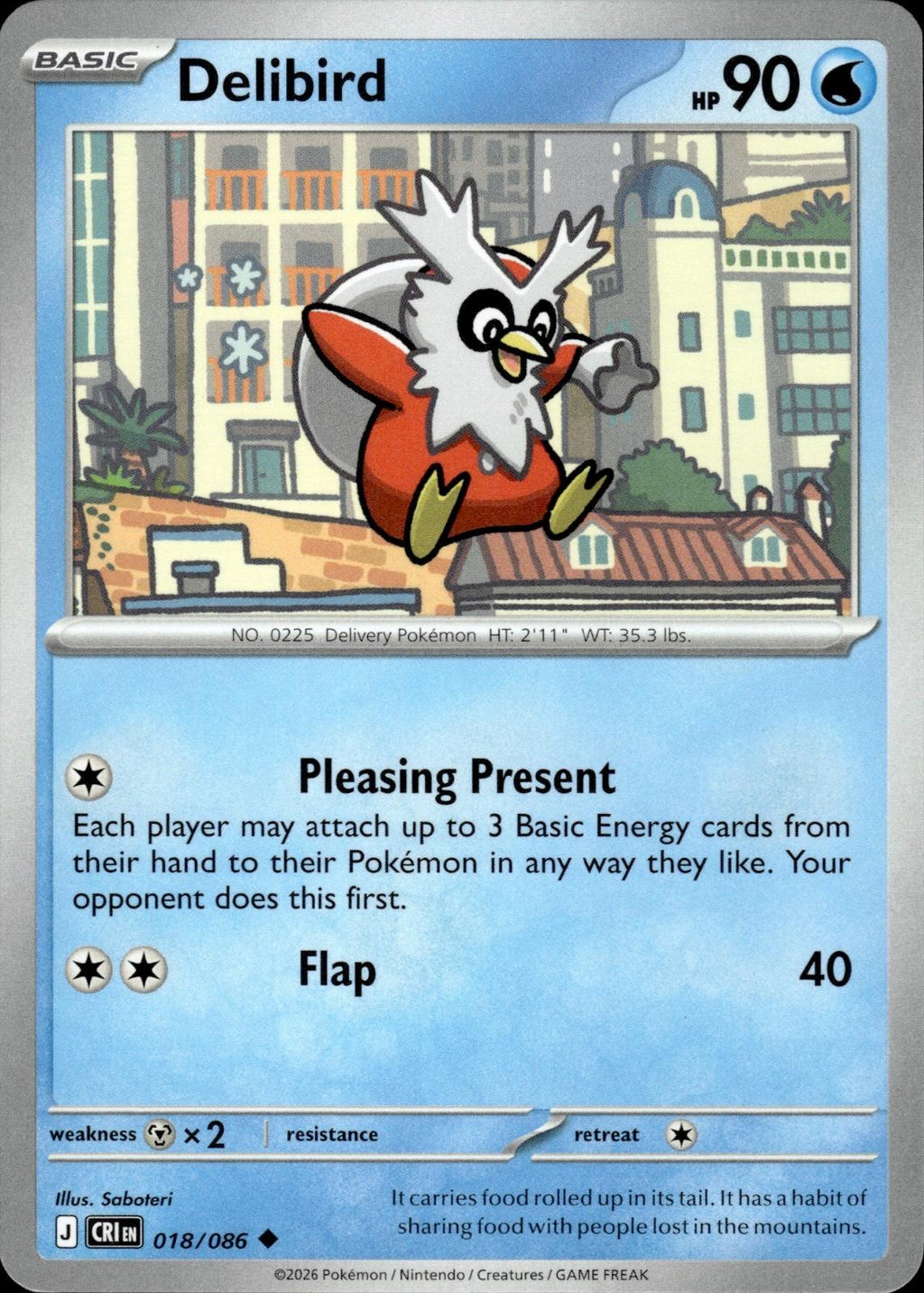 Delibird ME04: Chaos Rising #018/086 Uncommon