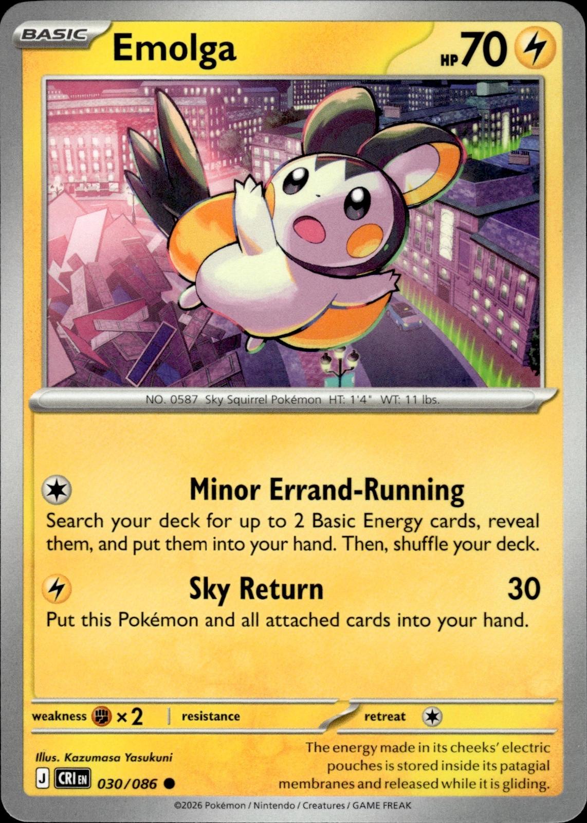 Emolga ME04: Chaos Rising #030/086 Common