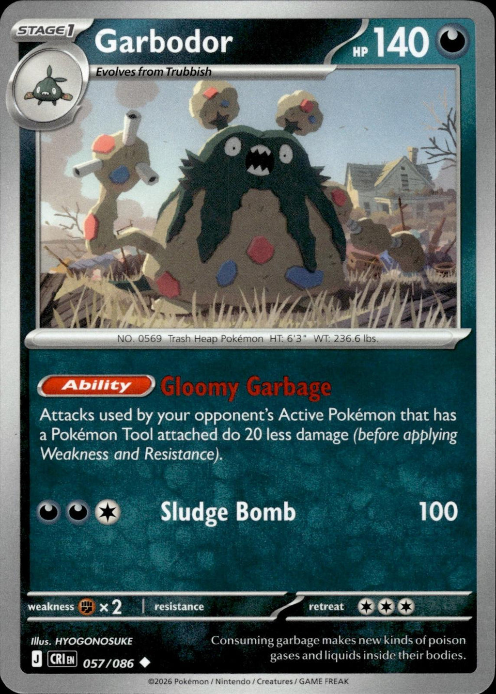 Garbodor ME04: Chaos Rising #057/086 Uncommon