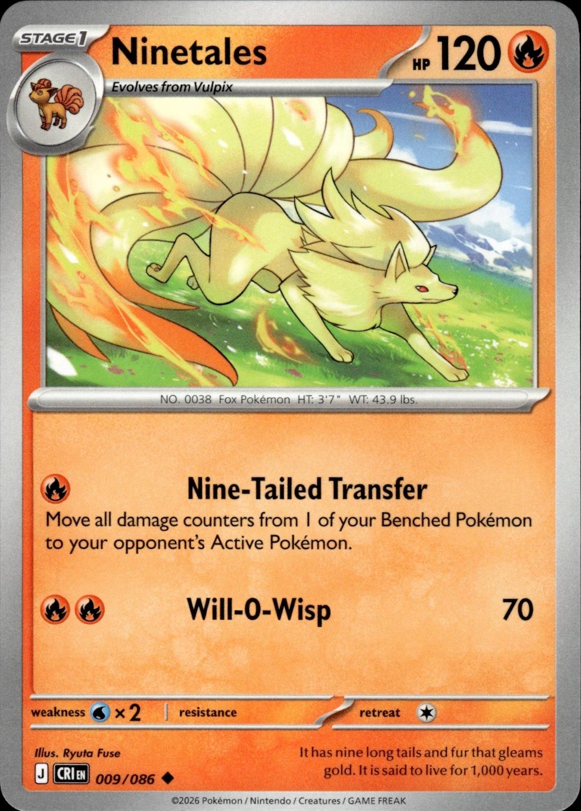 Ninetales ME04: Chaos Rising #009/086 Uncommon