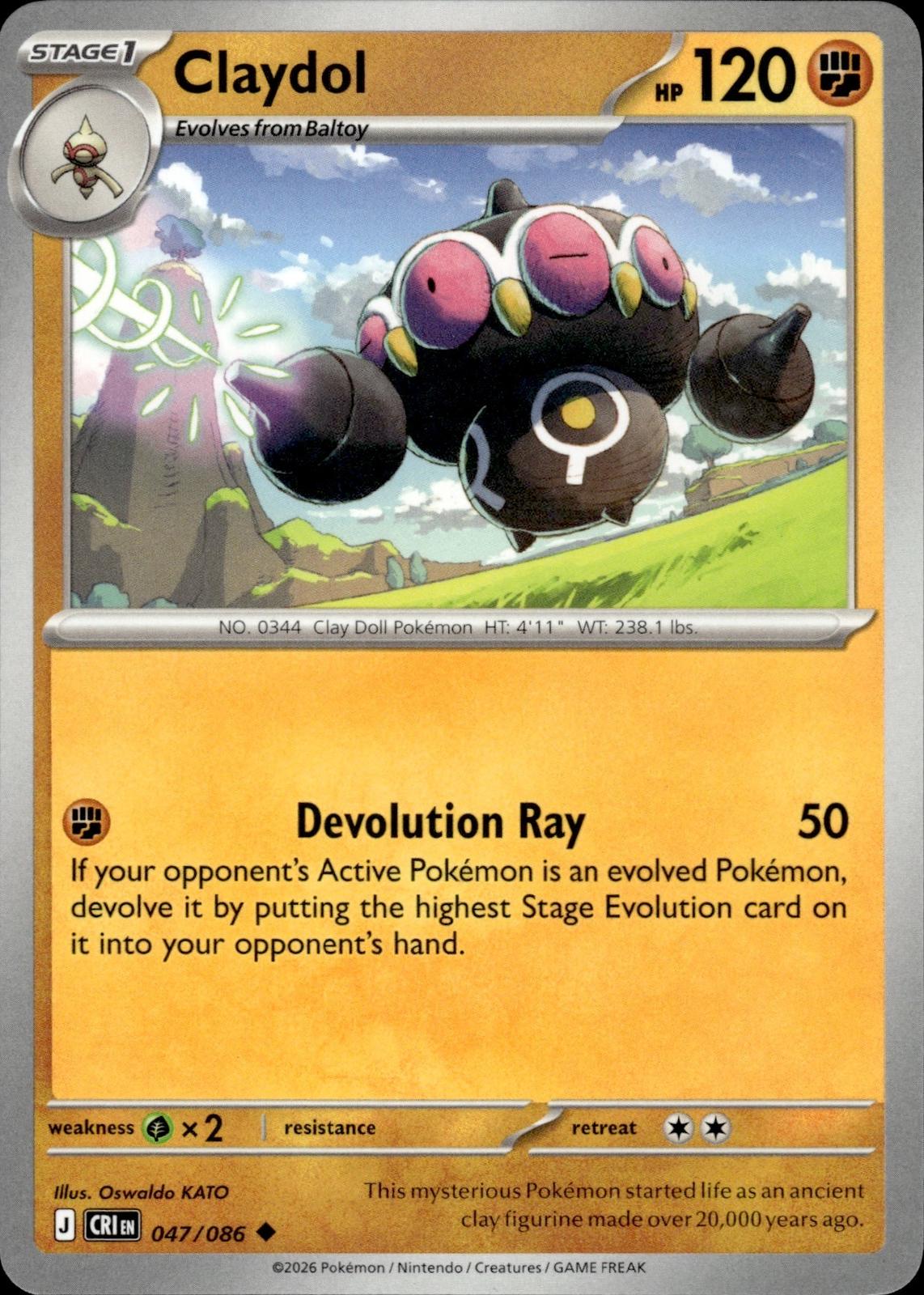 Claydol ME04: Chaos Rising #047/086 Uncommon