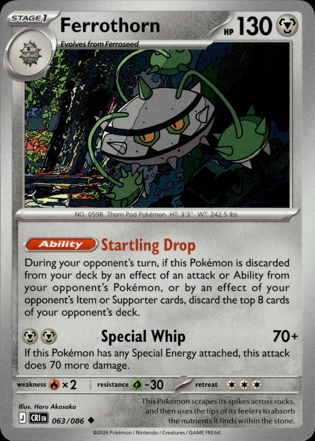 Ferrothorn ME04: Chaos Rising #063/086 Uncommon