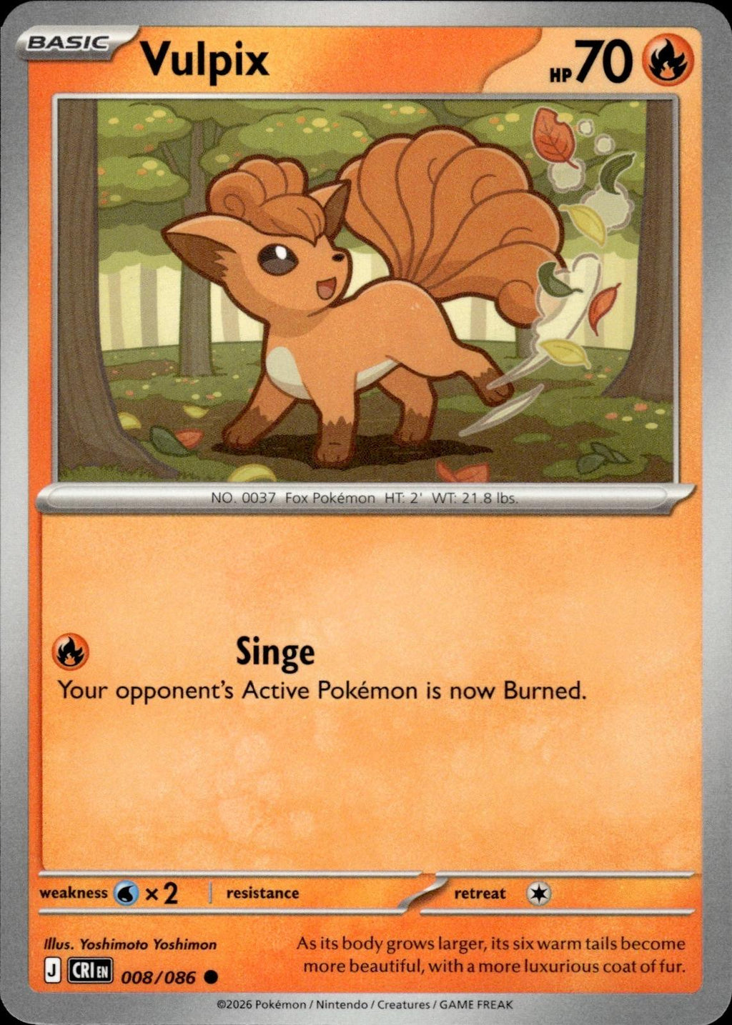 Vulpix ME04: Chaos Rising #008/086 Common