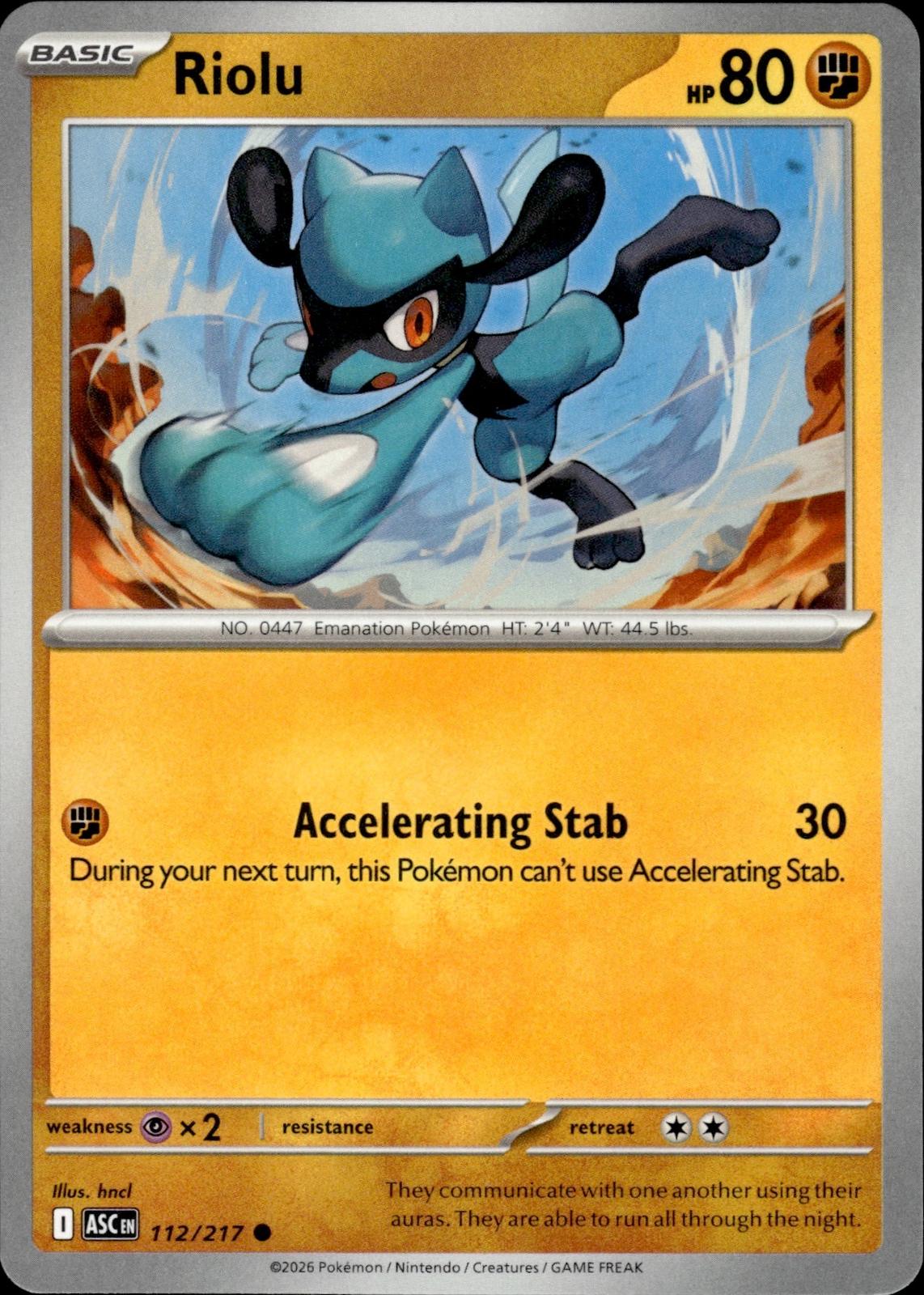 Riolu ME: Ascended Heroes #112/217 Common