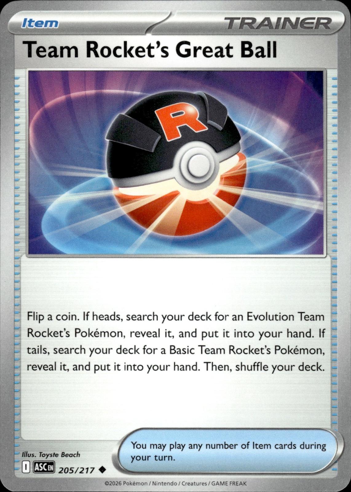 Team Rocket's Great Ball ME: Ascended Heroes #205/217 Uncommon