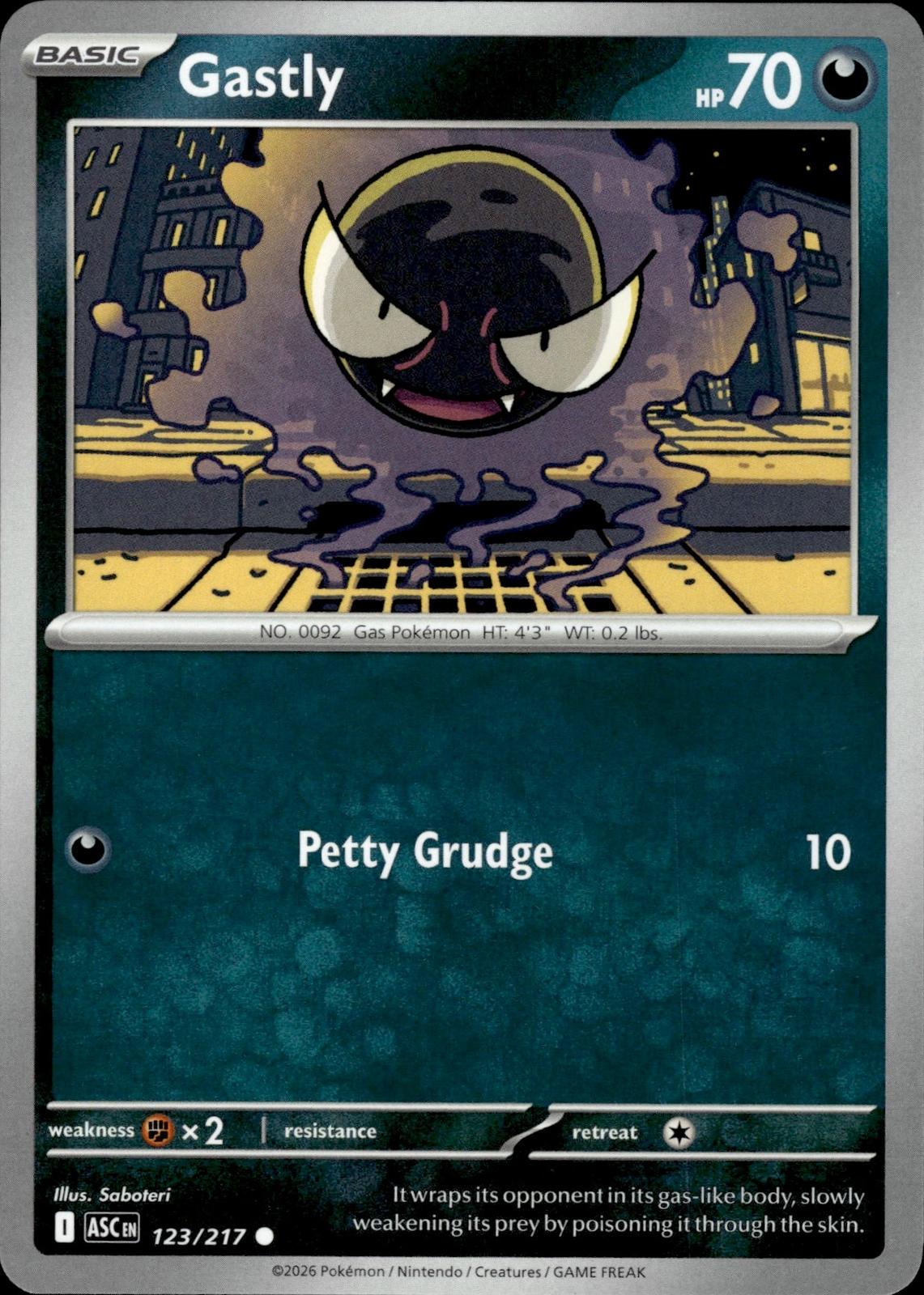 Gastly ME: Ascended Heroes #123/217 Common