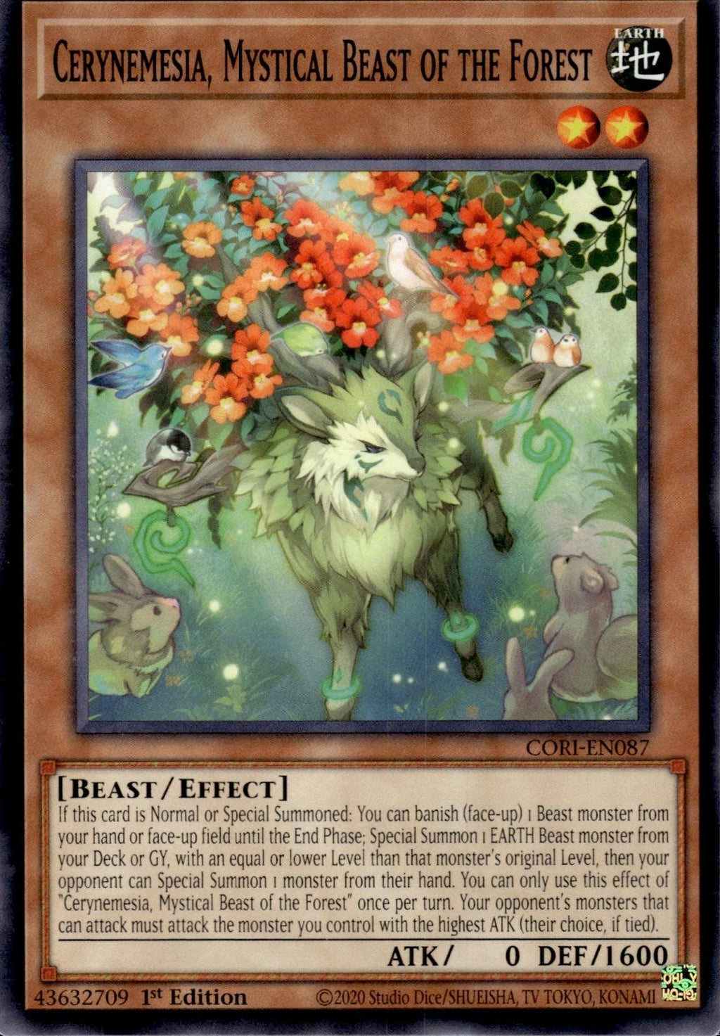 Cerynemesia, Mystical Beast of the Forest Chaos Origins #CORI-EN087