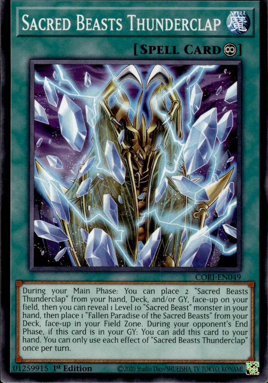 Sacred Beasts Thunderclap Chaos Origins #CORI-EN049