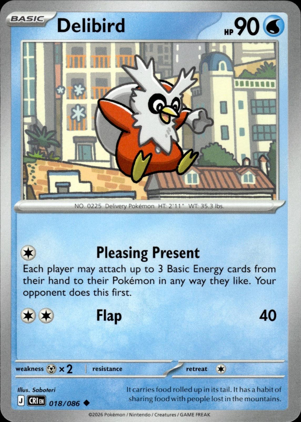 Delibird ME04: Chaos Rising #018/086 Uncommon