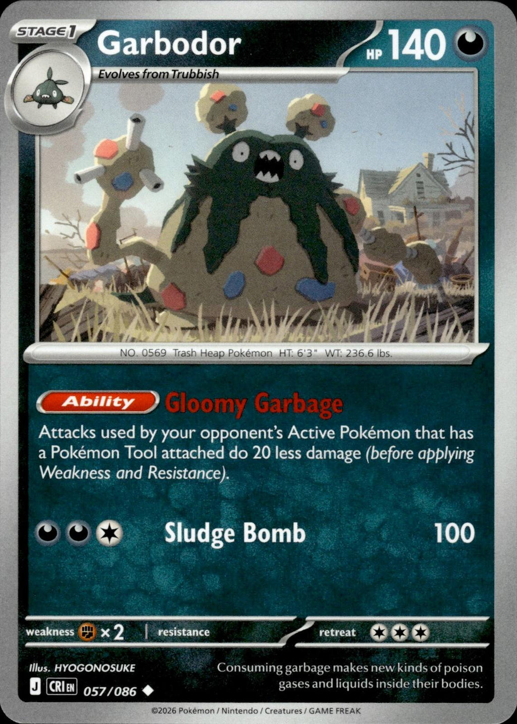 Garbodor ME04: Chaos Rising #057/086 Uncommon