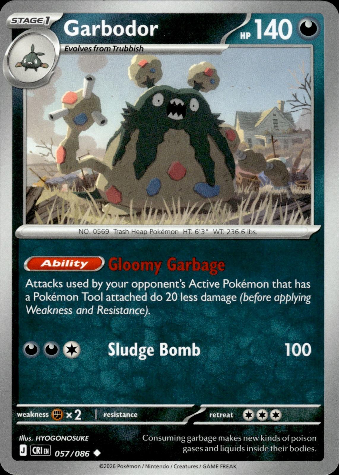 Garbodor ME04: Chaos Rising #057/086 Uncommon