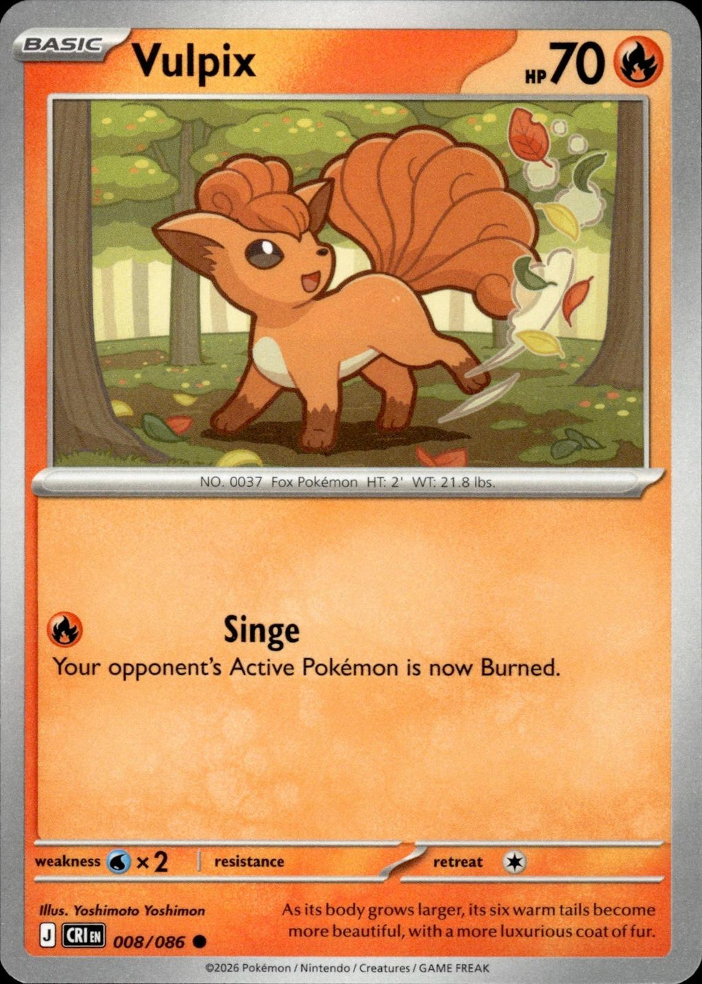 Vulpix ME04: Chaos Rising #008/086 Common
