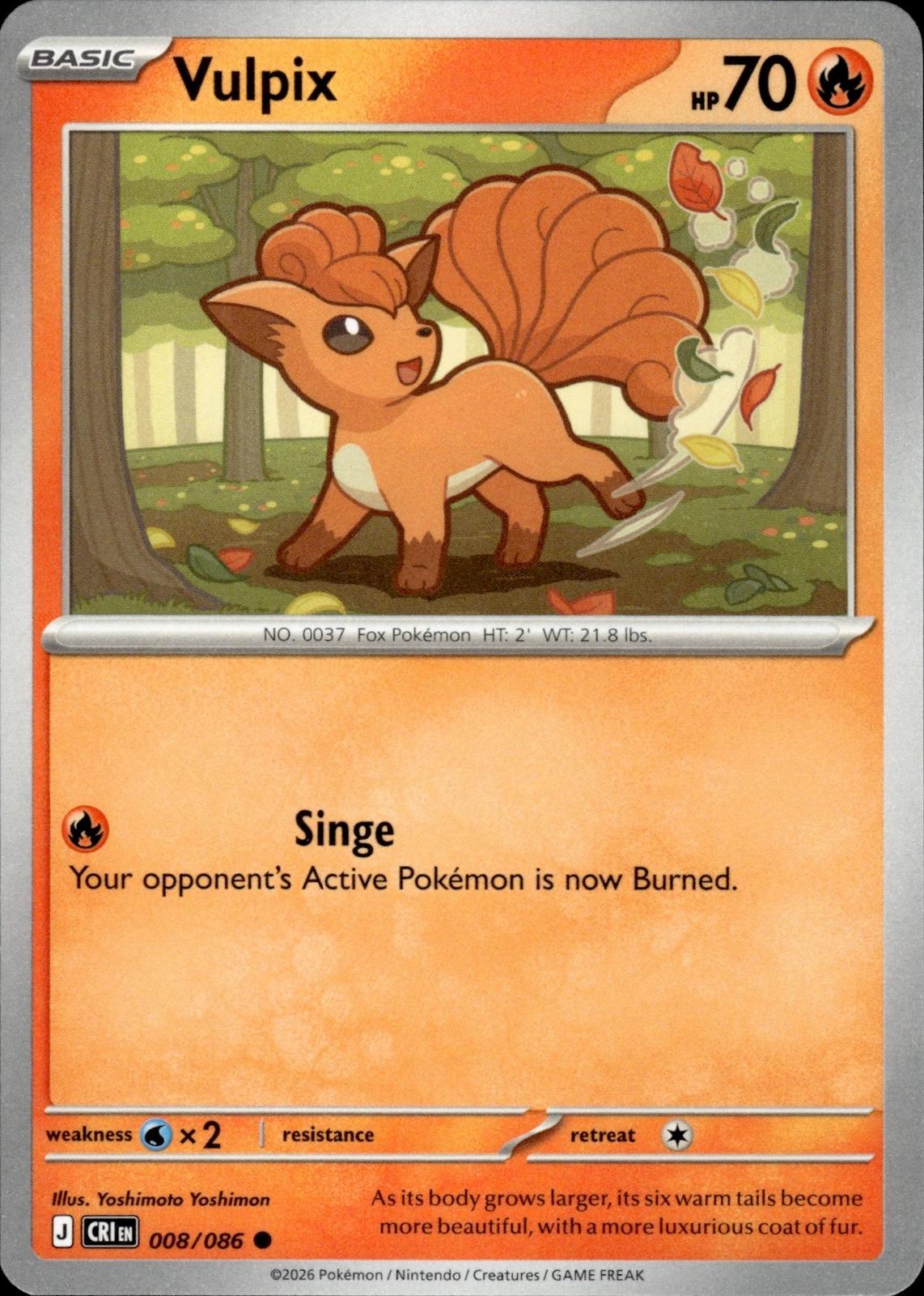 Vulpix ME04: Chaos Rising #008/086 Common