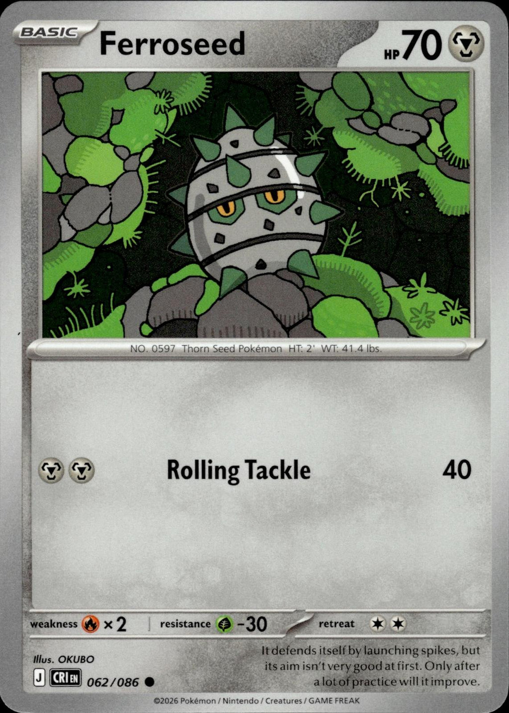 Ferroseed ME04: Chaos Rising #062/086 Common