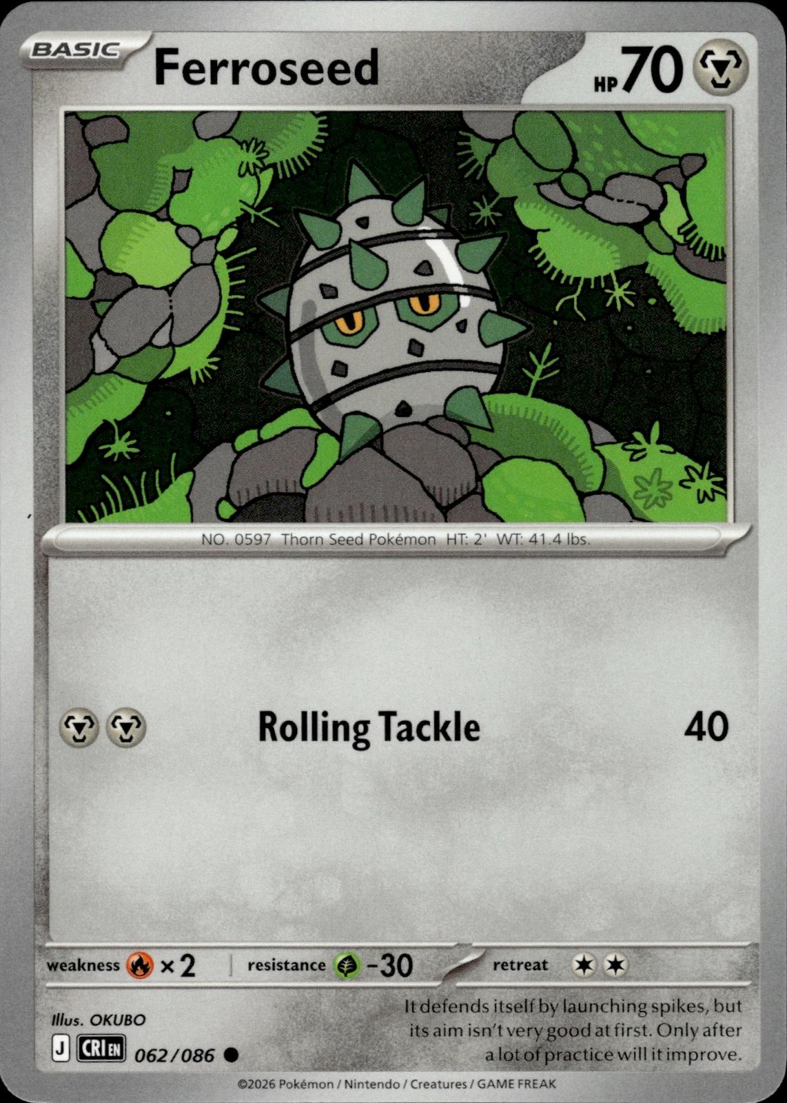 Ferroseed ME04: Chaos Rising #062/086 Common