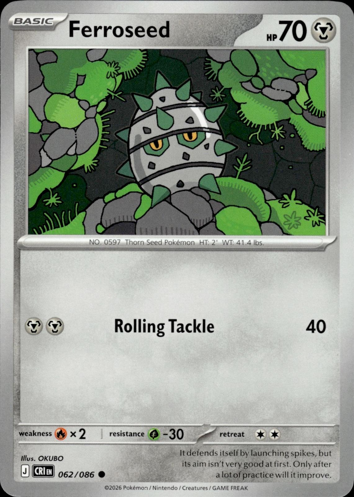 Ferroseed ME04: Chaos Rising #062/086 Common