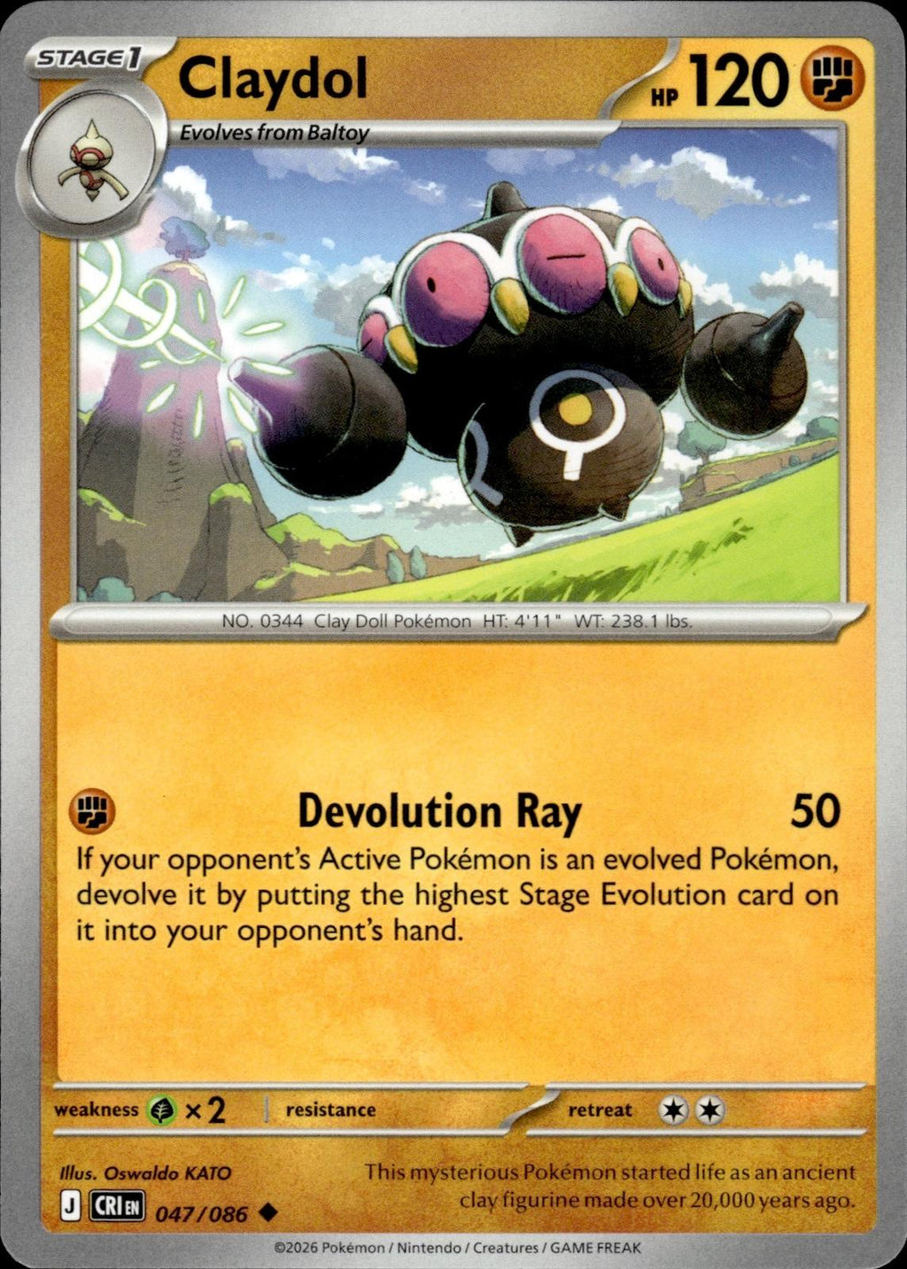 Claydol ME04: Chaos Rising #047/086 Uncommon
