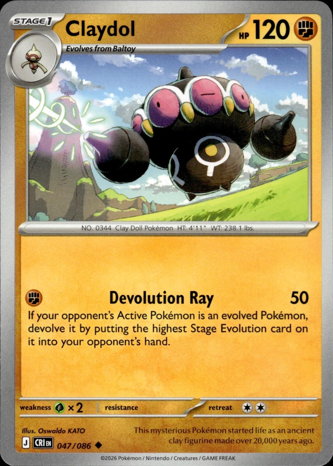 Claydol ME04: Chaos Rising #047/086 Uncommon