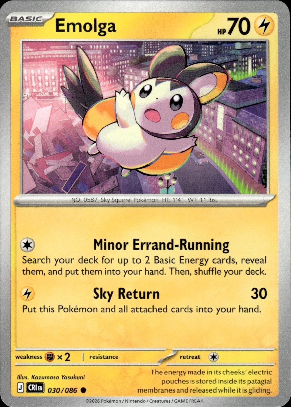 Emolga ME04: Chaos Rising #030/086 Common
