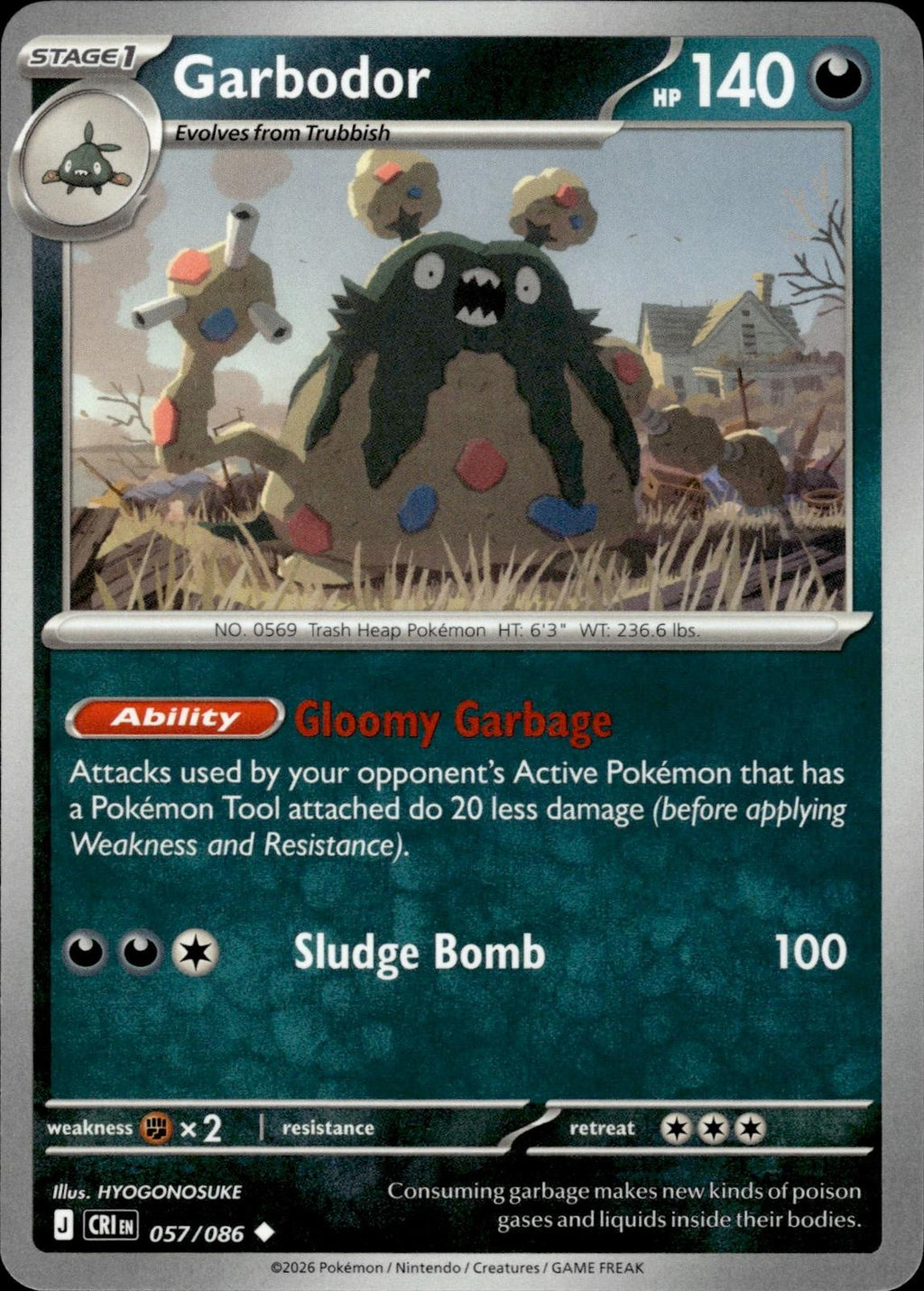 Garbodor ME04: Chaos Rising #057/086 Uncommon