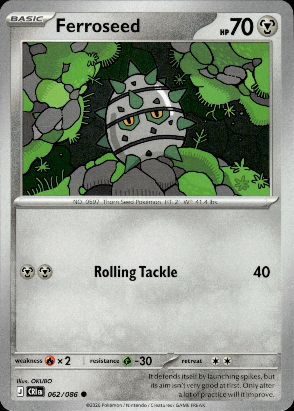 Ferroseed ME04: Chaos Rising #062/086 Common