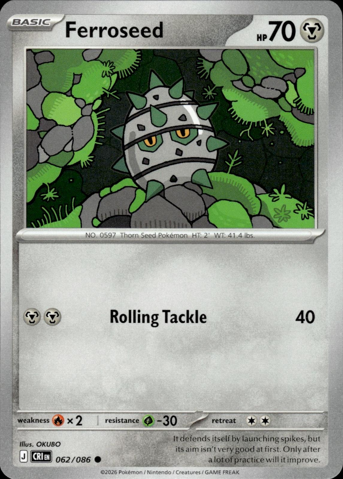 Ferroseed ME04: Chaos Rising #062/086 Common