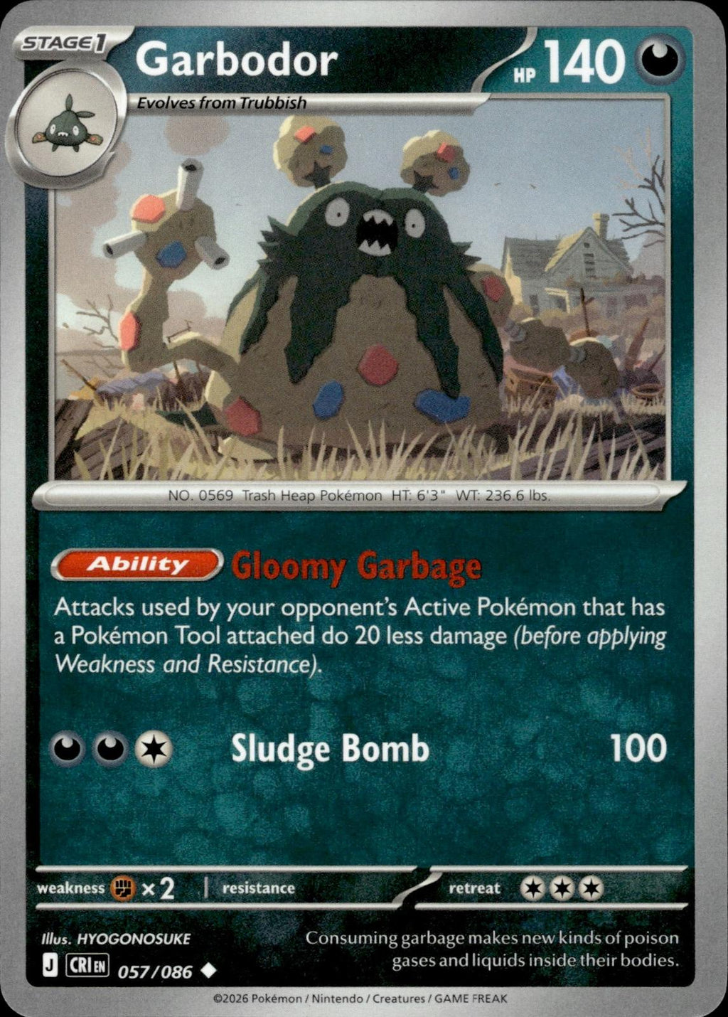 Garbodor ME04: Chaos Rising #057/086 Uncommon