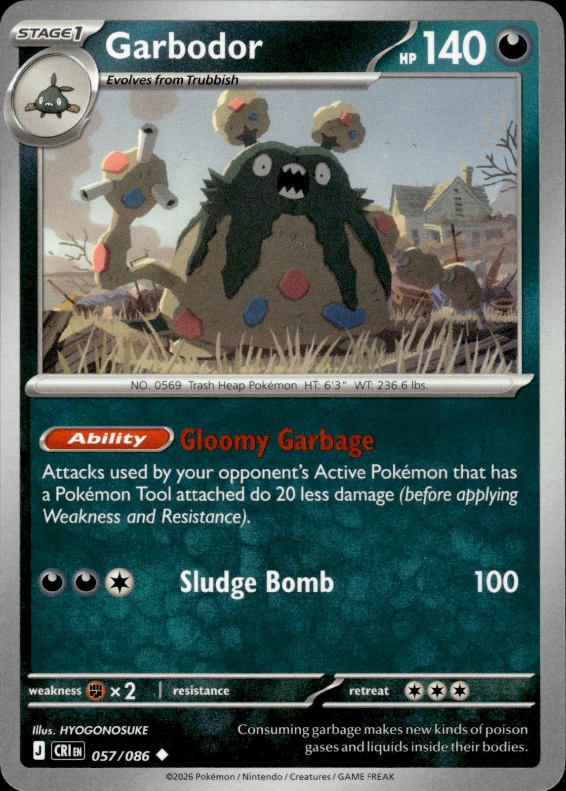 Garbodor ME04: Chaos Rising #057/086 Uncommon