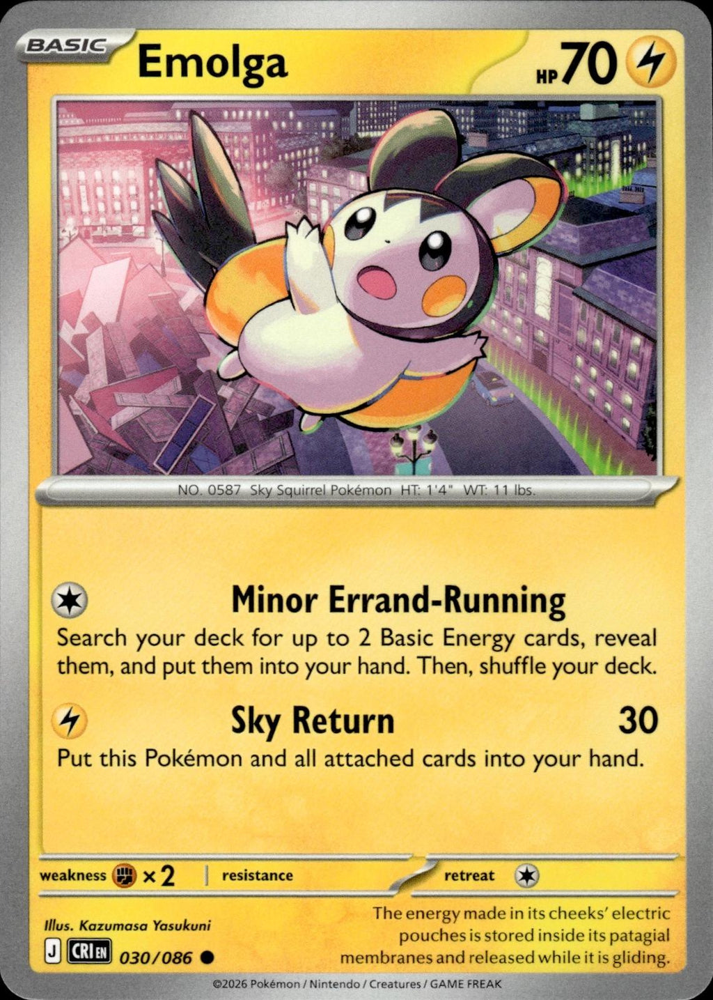 Emolga ME04: Chaos Rising #030/086 Common