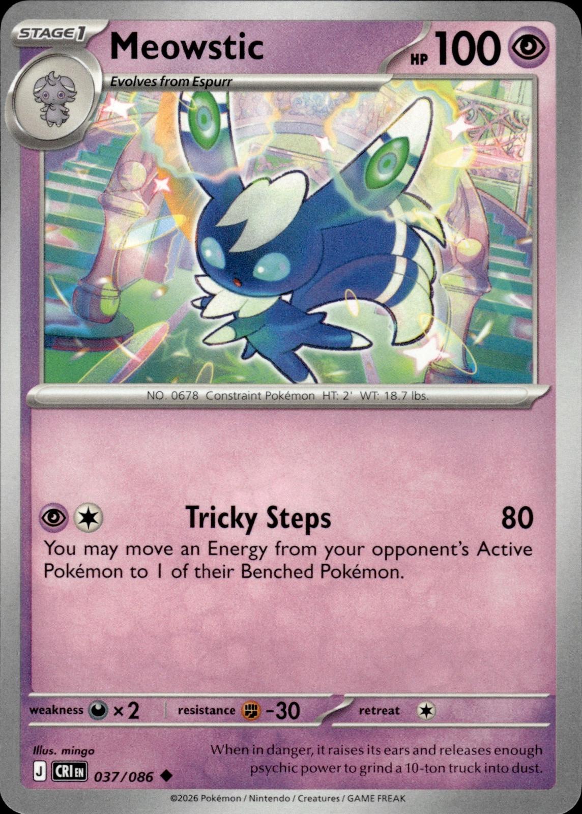 Meowstic ME04: Chaos Rising #037/086 Uncommon