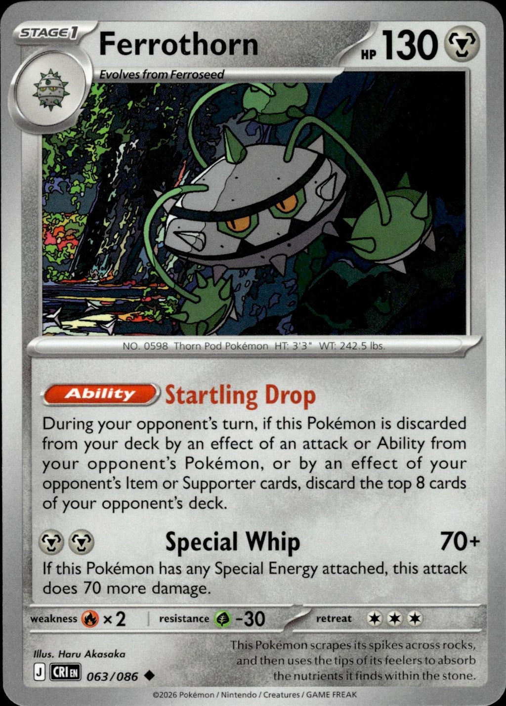 Ferrothorn ME04: Chaos Rising #063/086 Uncommon