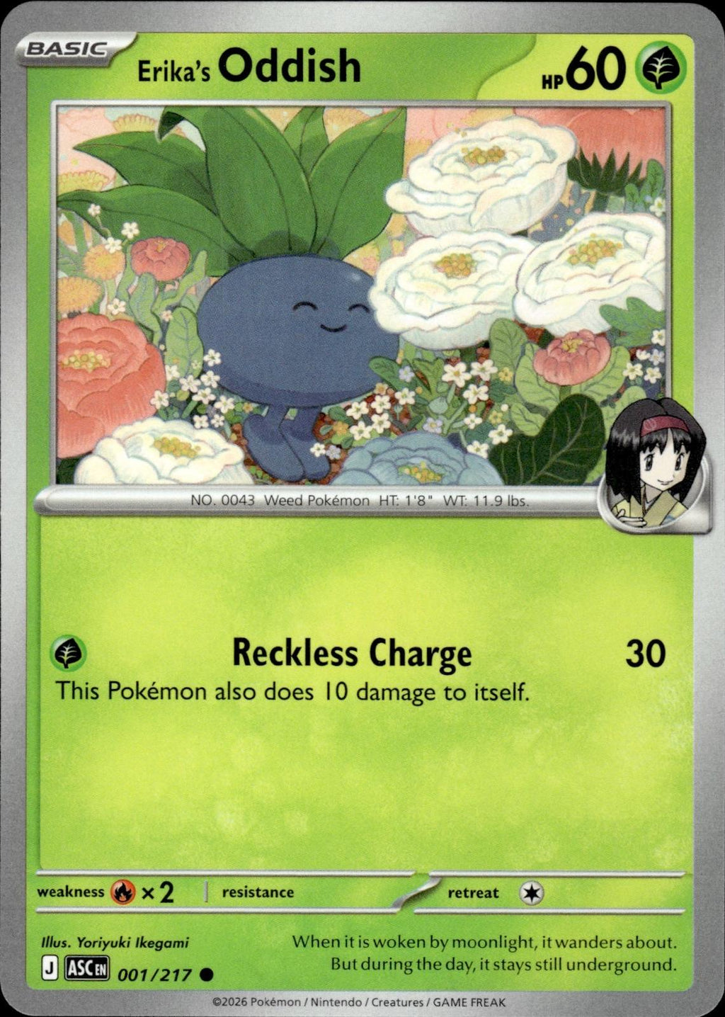 Erika's Oddish ME: Ascended Heroes #001/217 Common