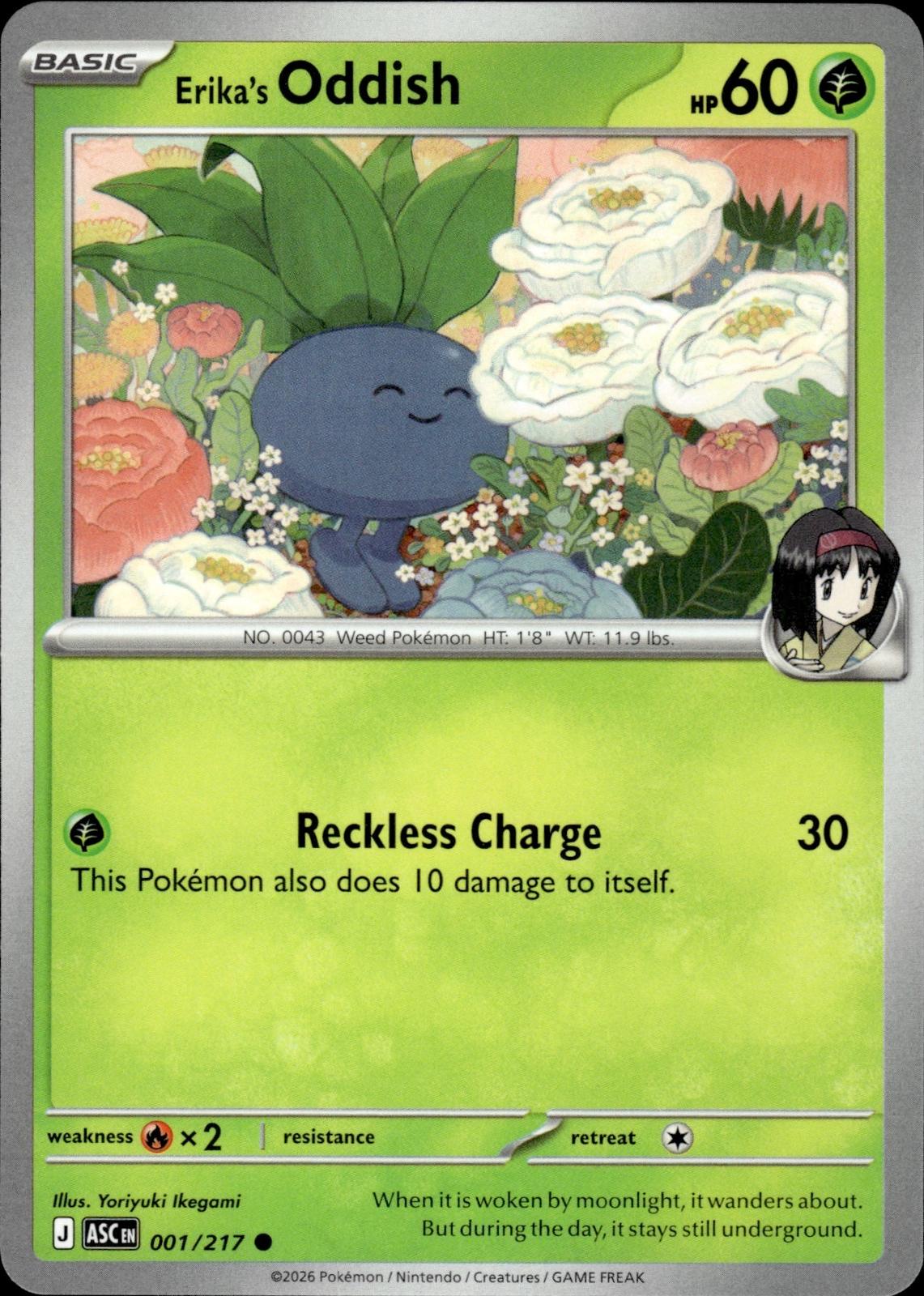 Erika's Oddish ME: Ascended Heroes #001/217 Common