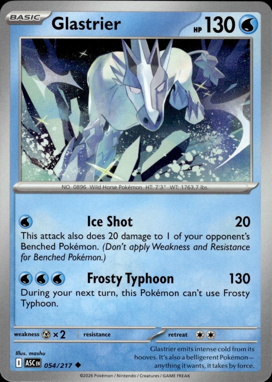 Glastrier ME: Ascended Heroes #054/217 Uncommon
