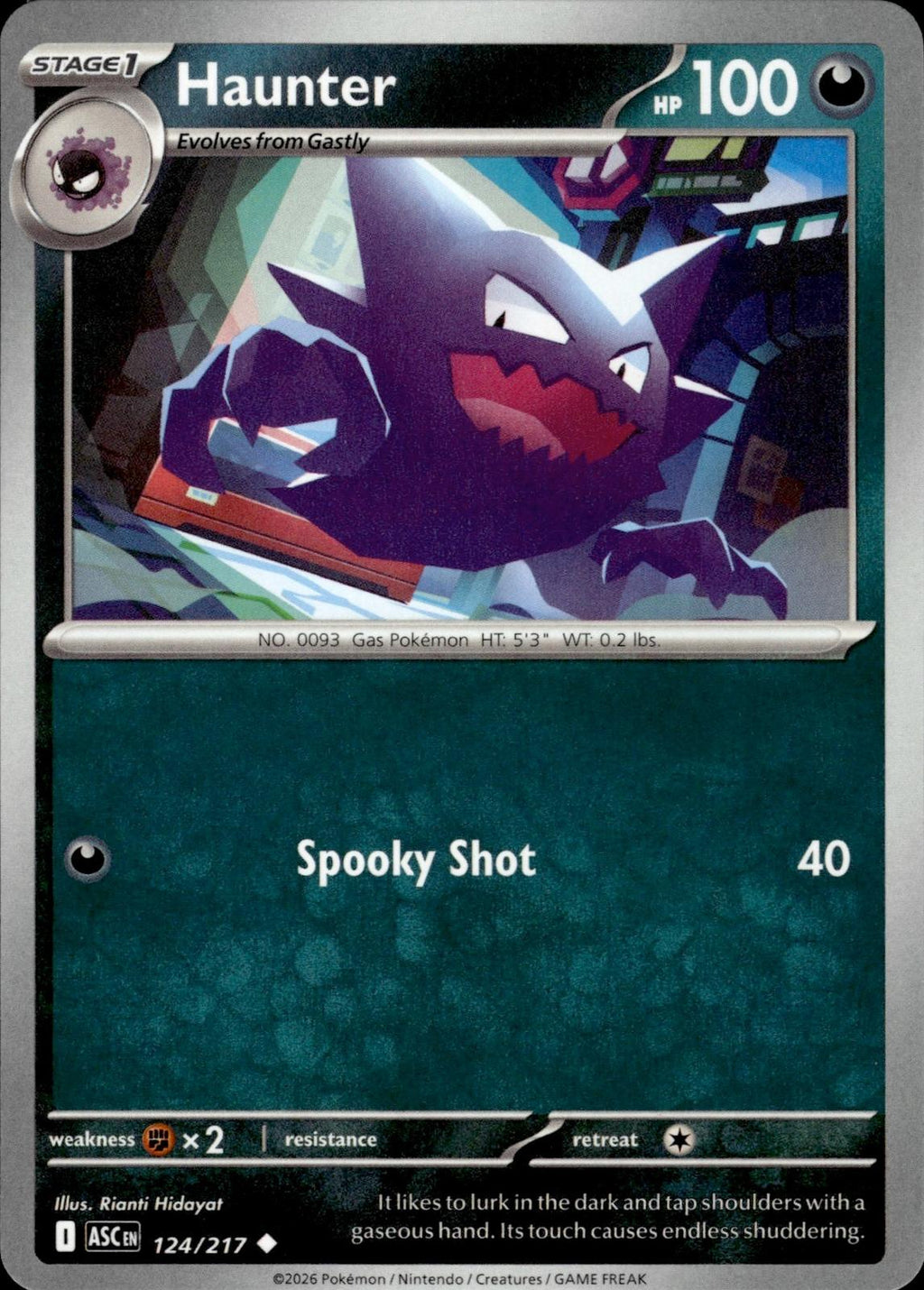 Haunter ME: Ascended Heroes #124/217 Uncommon