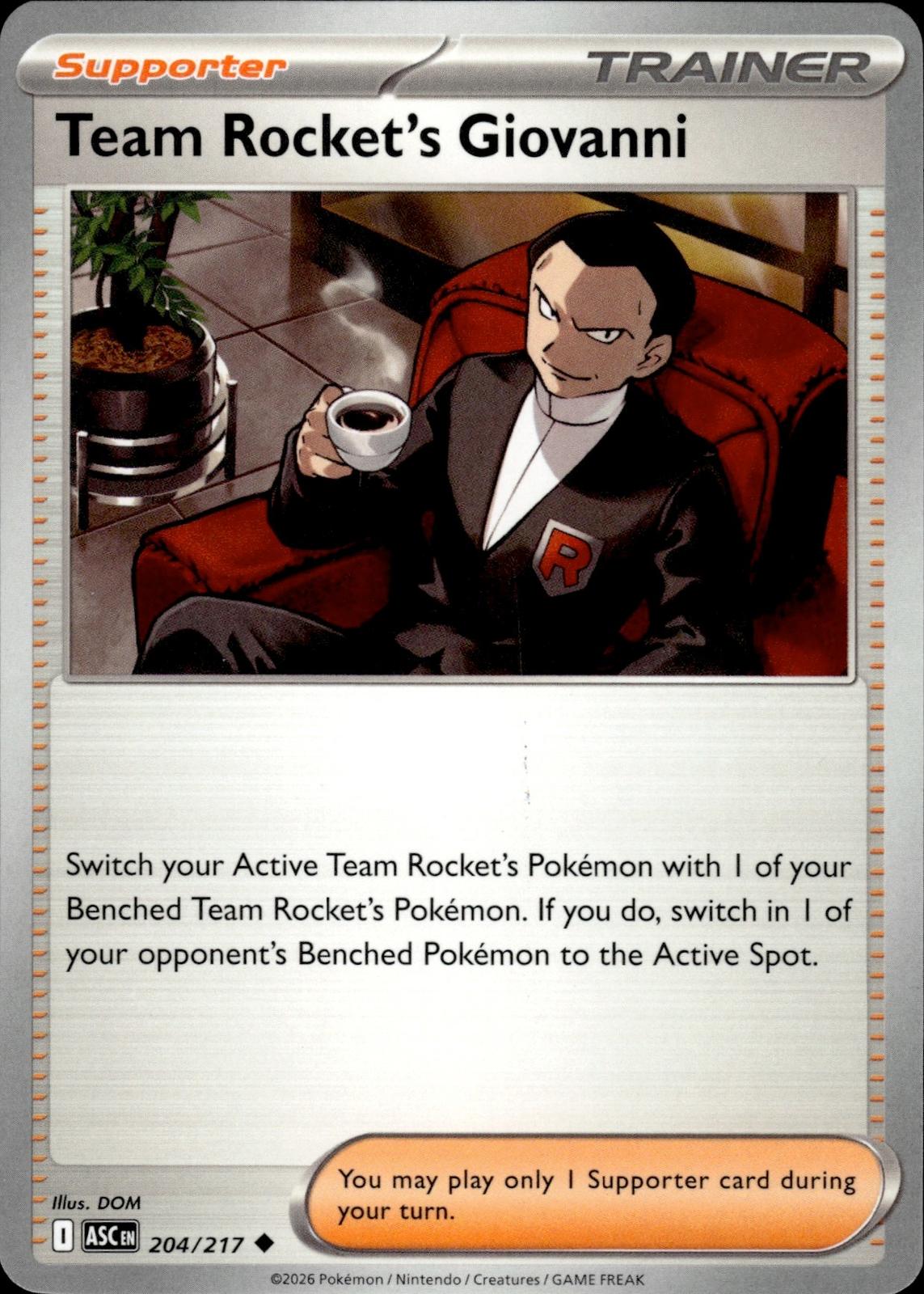 Team Rocket's Giovanni ME: Ascended Heroes #204/217 Uncommon