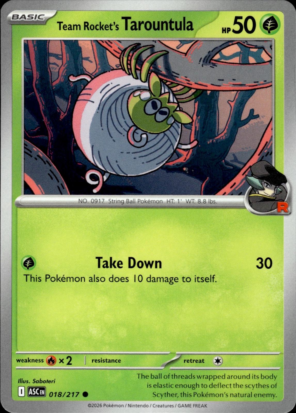 Team Rocket's Tarountula ME: Ascended Heroes #018/217 Common