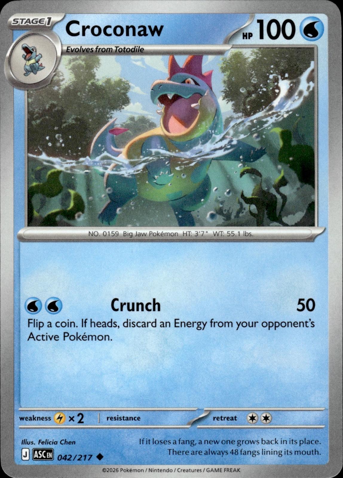 Croconaw ME: Ascended Heroes #042/217 Uncommon