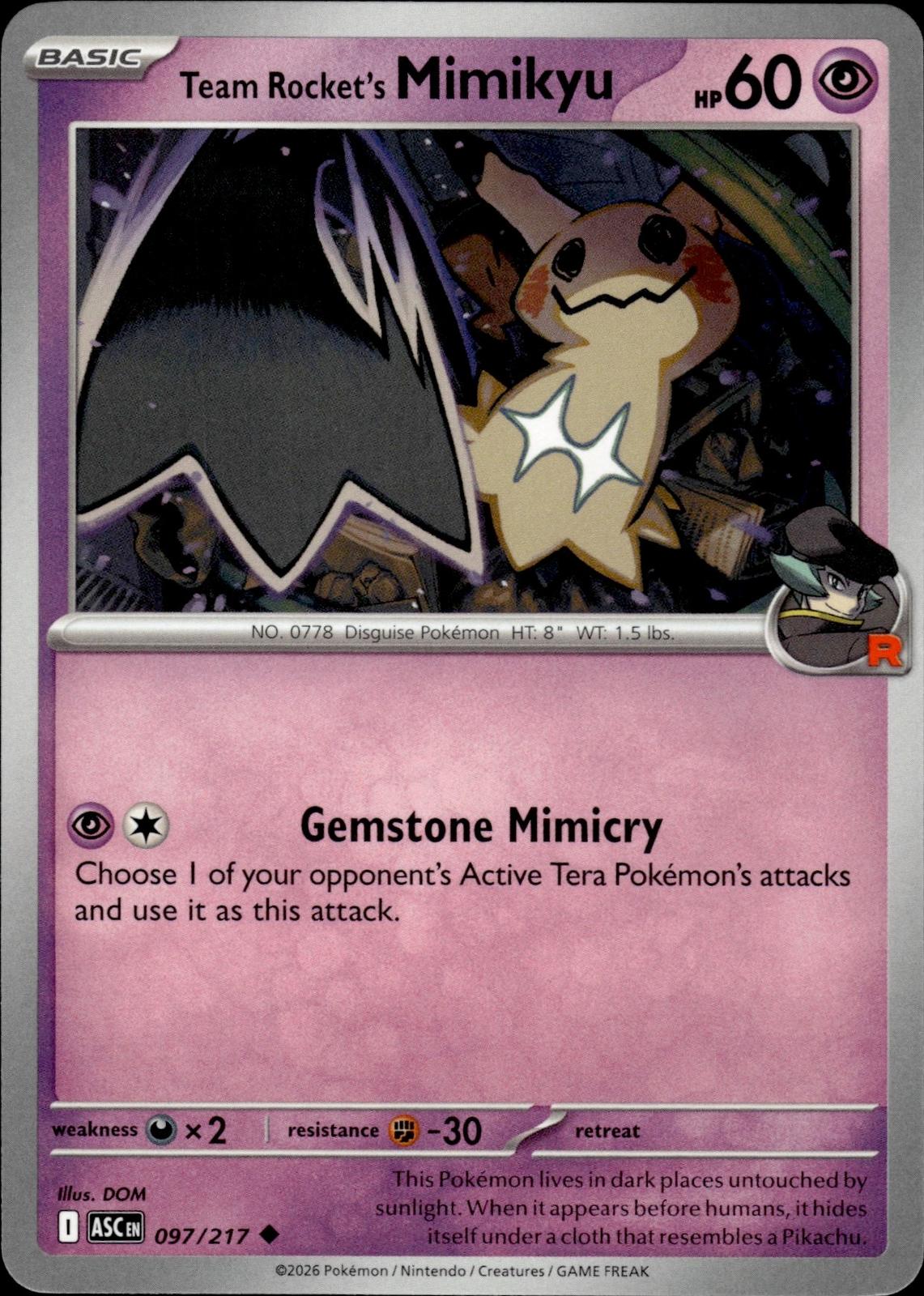 Team Rocket's Mimikyu ME: Ascended Heroes #097/217 Uncommon