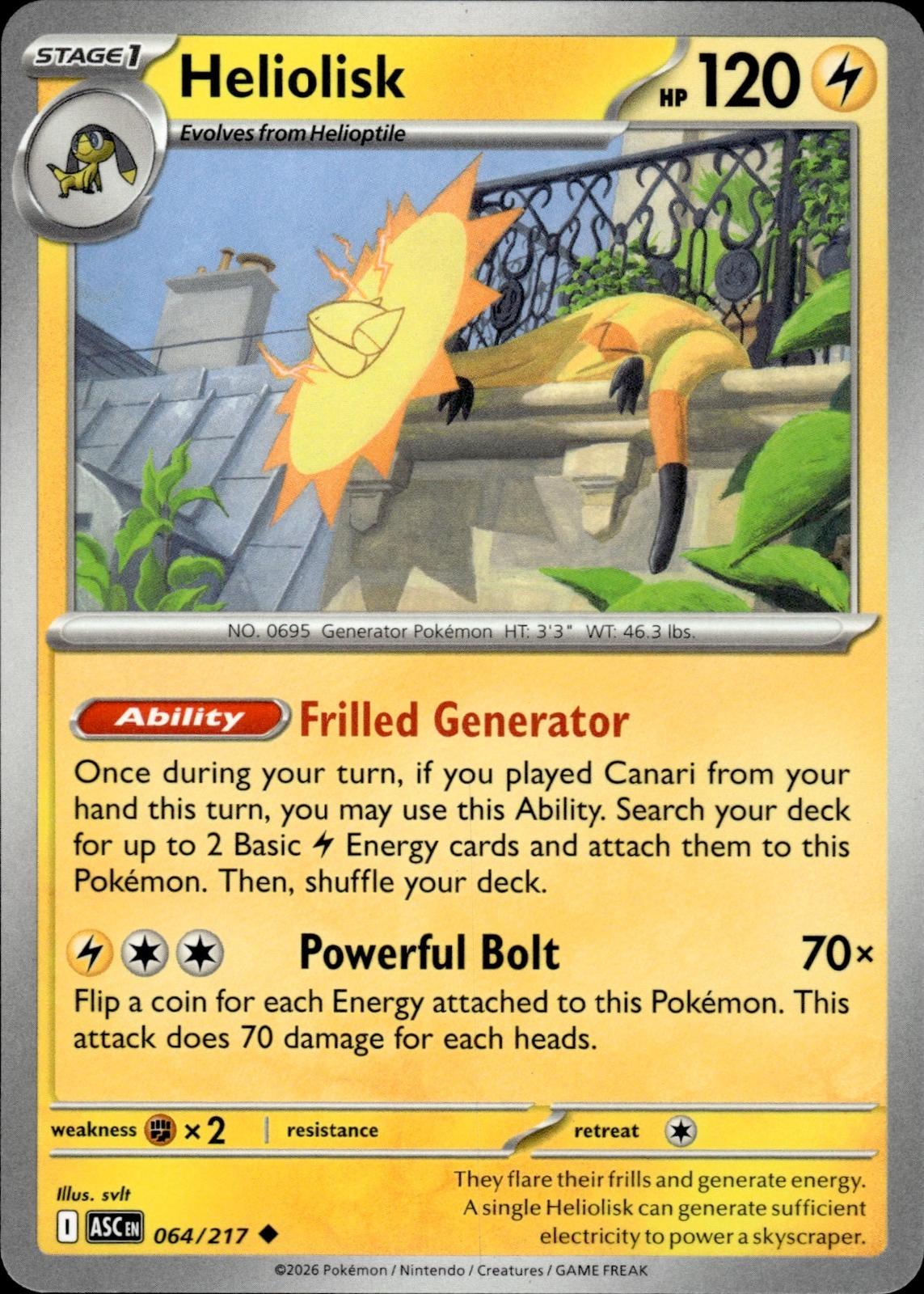 Heliolisk ME: Ascended Heroes #064/217 Uncommon