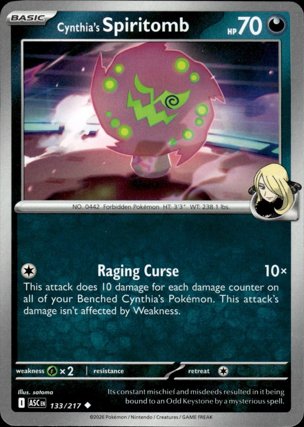 Cynthia's Spiritomb ME: Ascended Heroes #133/217 Uncommon