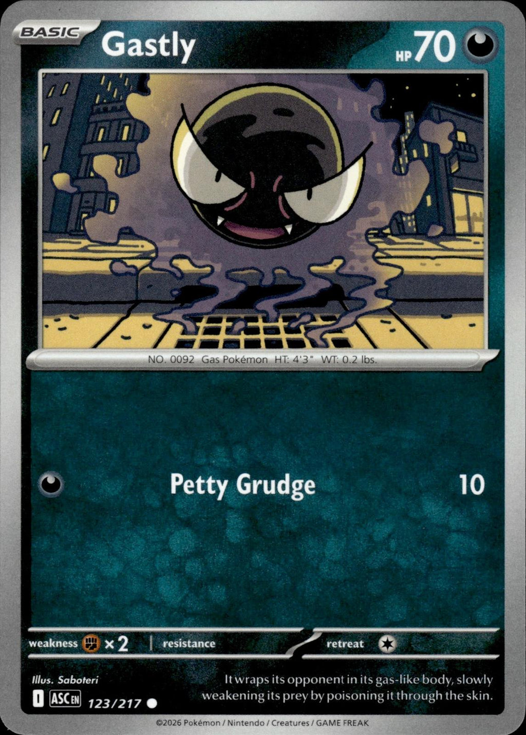 Gastly ME: Ascended Heroes #123/217 Common