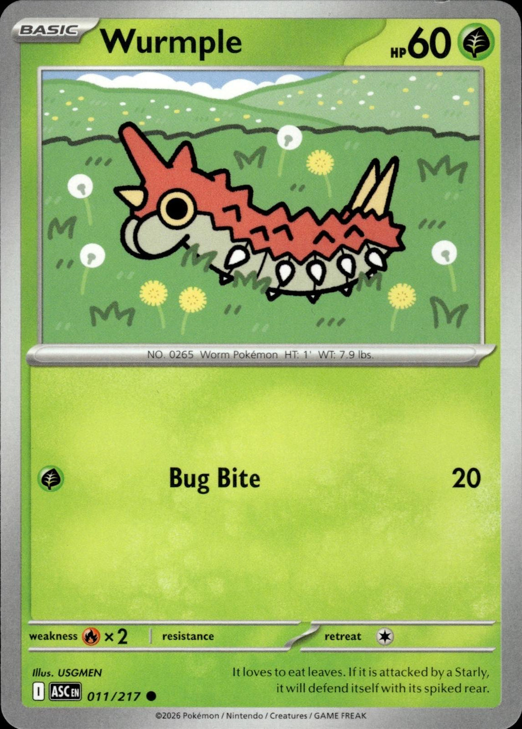 Wurmple ME: Ascended Heroes #011/217 Common